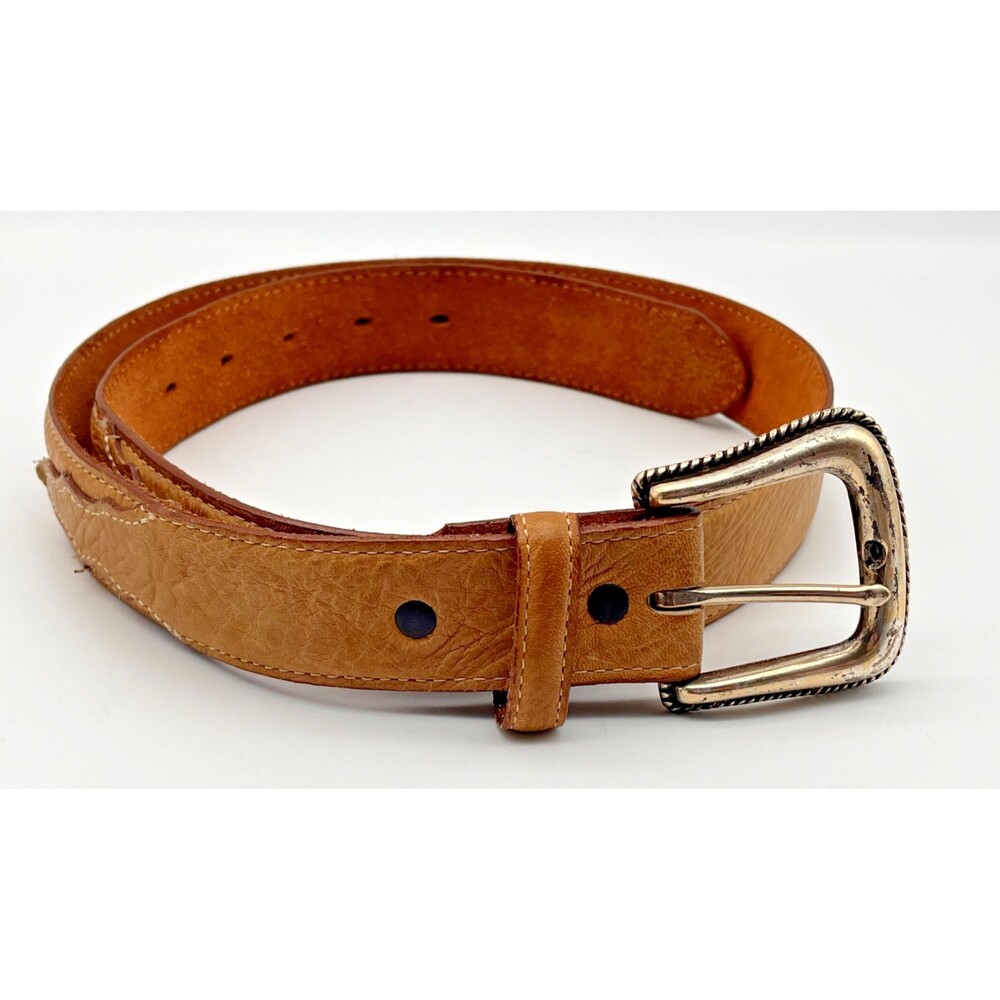 Tony Lama Leather Western Belt Womens Tan Size 34 C41374 USA